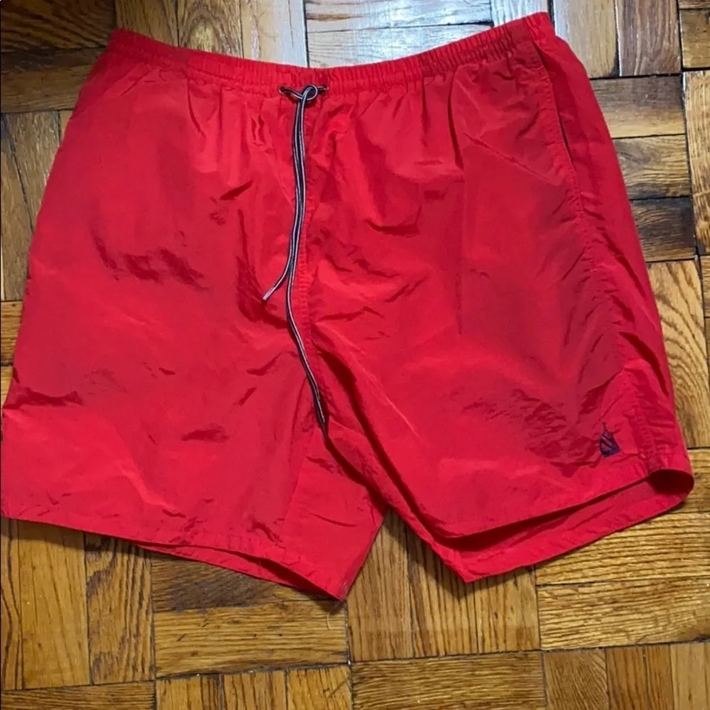 Nautica red swimming trunks  size: L